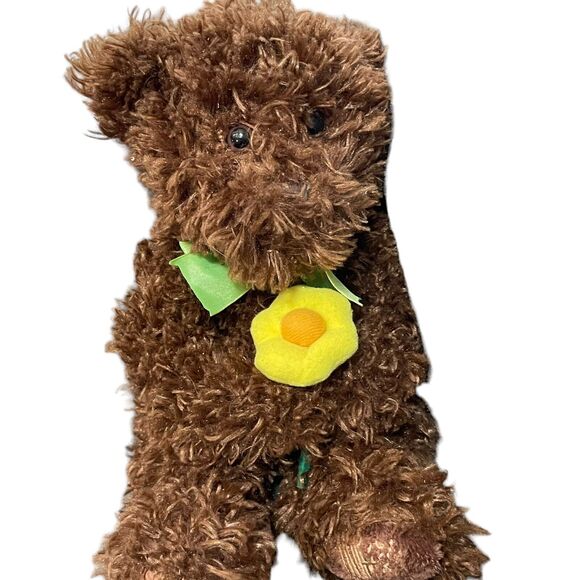 Russ Berrie Plush Teddy Bear Daisy Flower Stuffed Ribbon Shower Nursery Decor 9" - Picture 6 of 13